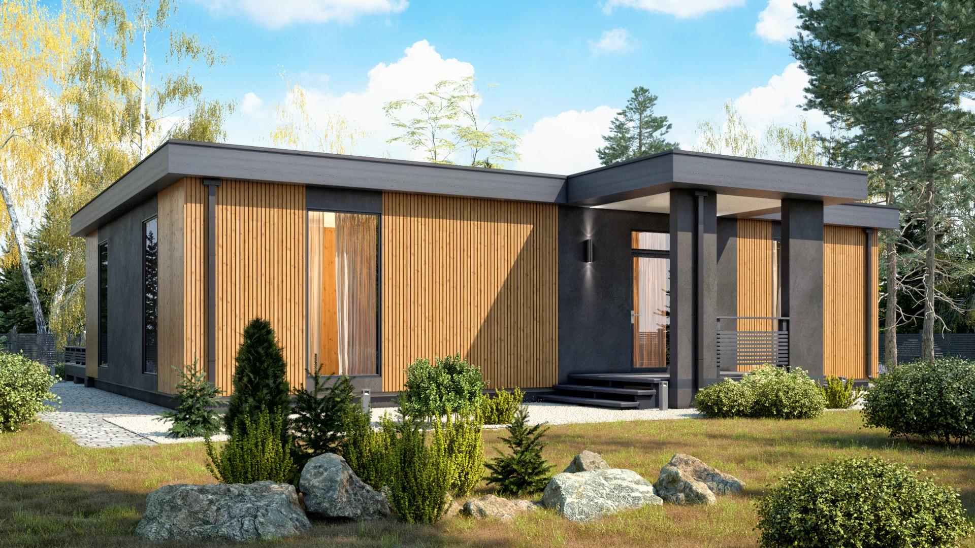 Проект одноэтажного дома из CLT